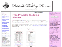 Tablet Screenshot of printableweddingplanner.com